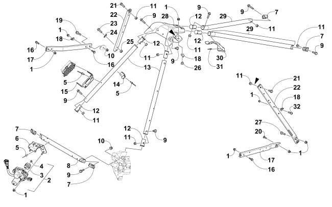 Parts Diagram for Arctic Cat 2015 XF 6000 HIGH COUNTRY 141 SNO PRO SNOWMOBILE STEERING SUPPORT ASSEMBLY