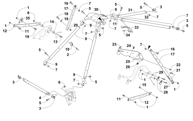 Parts Diagram for Arctic Cat 2015 ZR 4000 LXR SNOWMOBILE STEERING SUPPORT ASSEMBLY