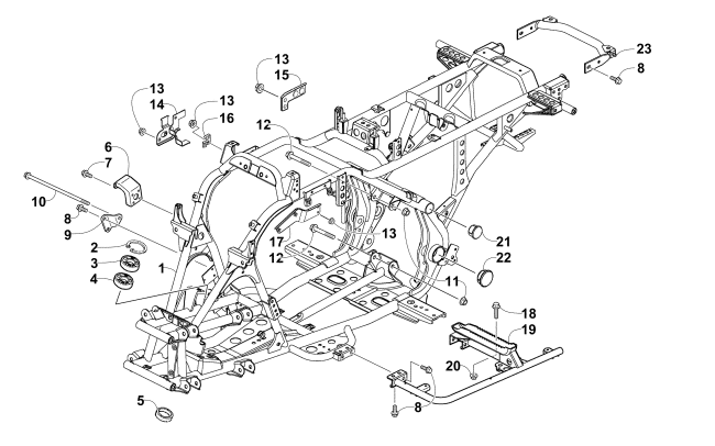 Parts Diagram for Arctic Cat 2015 300 2X4 UTILITY ATV FRAME AND RELATED PARTS
