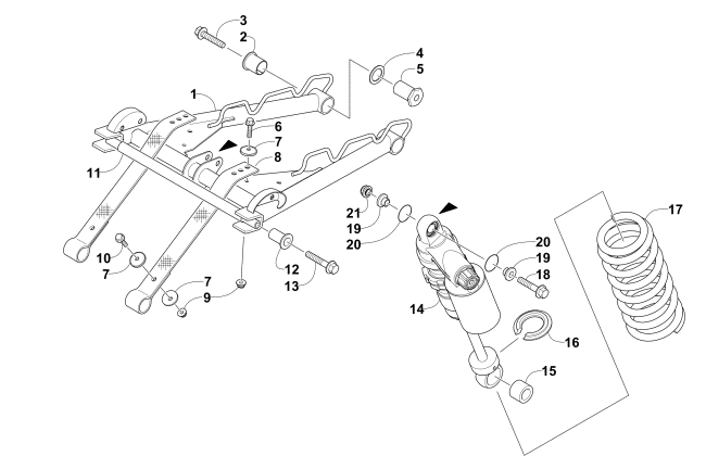 Parts Diagram for Arctic Cat 2016 ZR 6000 RR EARLY BUILD SNOWMOBILE REAR SUSPENSION FRONT ARM ASSEMBLY