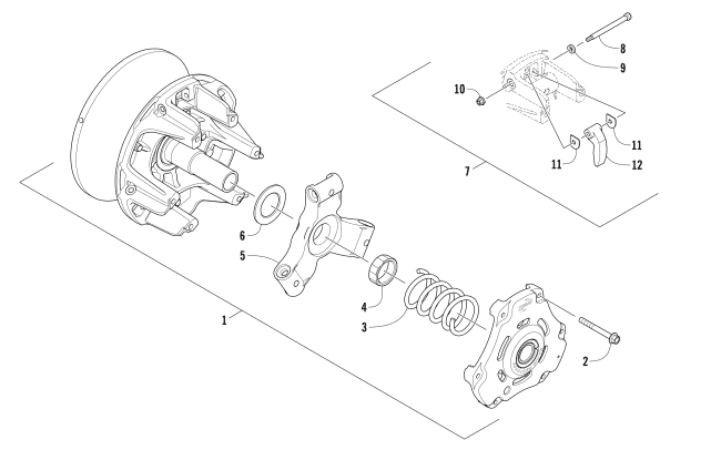 Parts Diagram for Arctic Cat 2016 XF 9000 HIGH COUNTRY LTD 141 SNOWMOBILE DRIVE CLUTCH