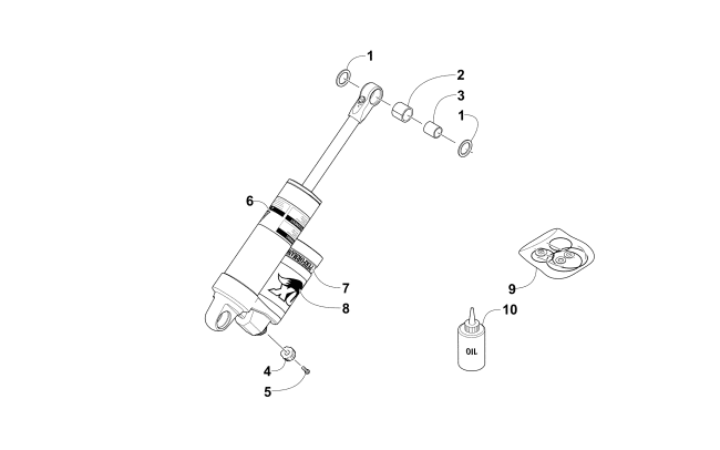 Parts Diagram for Arctic Cat 2016 ZR 6000 RR EARLY BUILD SNOWMOBILE REAR SUSPENSION REAR ARM SHOCK ABSORBER