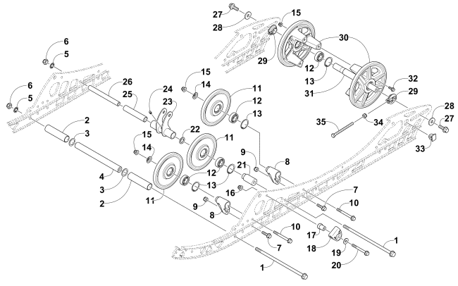 Parts Diagram for Arctic Cat 2016 XF 6000 CROSSTREK EARLY BUILD SNOWMOBILE IDLER WHEEL ASSEMBLY