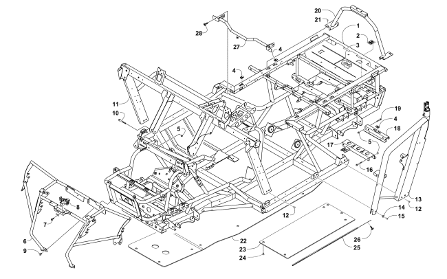 Parts Diagram for Arctic Cat 2015 PROWLER 700 XT ATV FRAME AND RELATED PARTS
