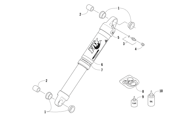 Parts Diagram for Arctic Cat 2016 M 6000 SNO PRO 141 EARLY BUILD SNOWMOBILE REAR SUSPENSION REAR ARM SHOCK ABSORBER