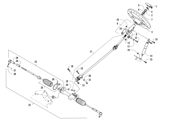 Parts Diagram for Arctic Cat 2015 PROWLER 550 XT ATV STEERING ASSEMBLY
