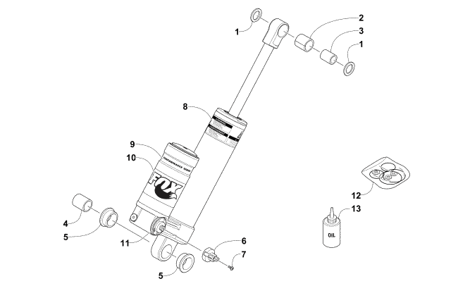 Parts Diagram for Arctic Cat 2017 XF 6000 CROSS COUNTRY LTD ES 137 SNOWMOBILE REAR SUSPENSION REAR ARM SHOCK ABSORBER