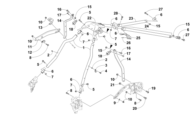 Parts Diagram for Arctic Cat 2018 XF 7000 CROSSTREK 137 SNOWMOBILE STEERING SUPPORT ASSEMBLY
