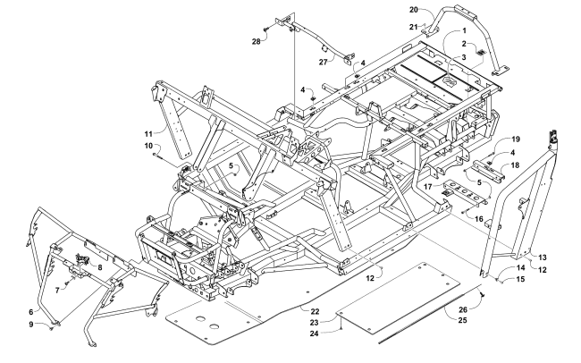 Parts Diagram for Arctic Cat 2015 PROWLER 1000 XT ATV FRAME AND RELATED PARTS