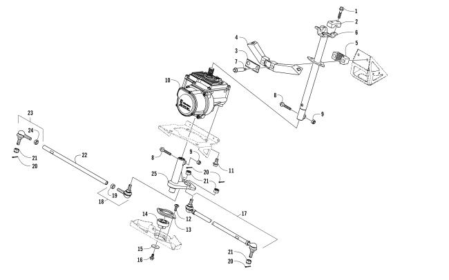 Parts Diagram for Arctic Cat 2015 XR 550 LTD ATV STEERING ASSEMBLY