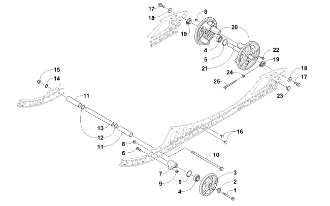 Parts Diagram for Arctic Cat 2016 XF 8000 HIGH COUNTRY LTD ES 141 SNOWMOBILE IDLER WHEEL ASSEMBLY