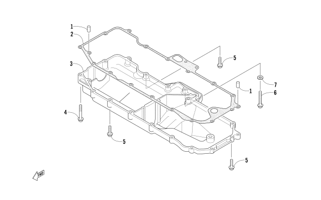 Parts Diagram for Arctic Cat 2018 ZR 7000 137 SNOWMOBILE OIL PAN ASSEMBLY