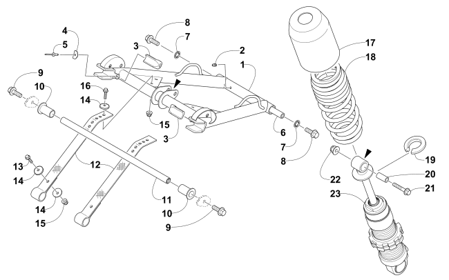 Parts Diagram for Arctic Cat 2016 XF 7000 CROSSTOUR SNOWMOBILE REAR SUSPENSION FRONT ARM ASSEMBLY