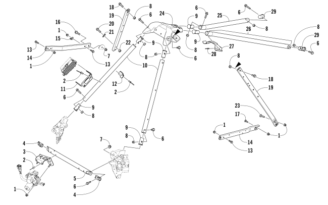 Parts Diagram for Arctic Cat 2016 XF 8000 HIGH COUNTRY 141 SNO PRO EARLY BUILD SNOWMOBILE STEERING SUPPORT ASSEMBLY