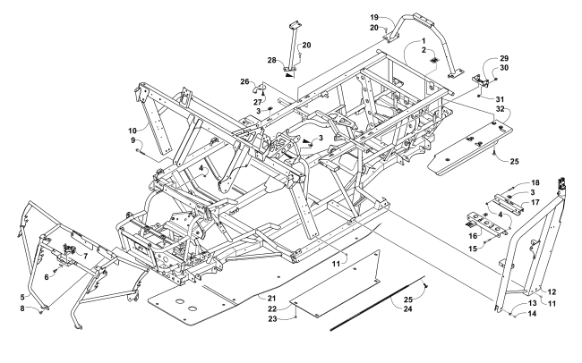 Parts Diagram for Arctic Cat 2016 HDX 700 XT SE / ATV FRAME AND RELATED PARTS
