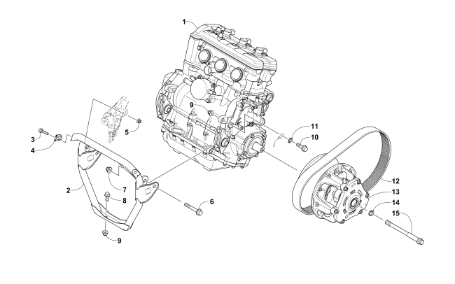 Parts Diagram for Arctic Cat 2016 PANTERA 7000 SNOWMOBILE ENGINE AND RELATED PARTS[102681]