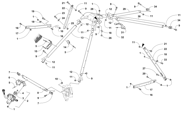 Parts Diagram for Arctic Cat 2016 XF 6000 HIGH COUNTRY 141 SNOWMOBILE STEERING SUPPORT ASSEMBLY