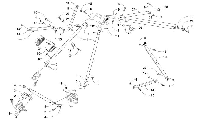 Parts Diagram for Arctic Cat 2016 M 8000 LTD 153 ES SNOWMOBILE STEERING SUPPORT ASSEMBLY