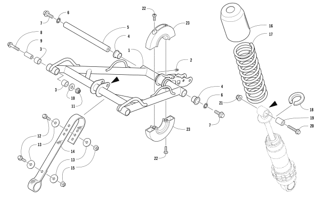 Parts Diagram for Arctic Cat 2017 XF 6000 HIGH COUNTRY 141 SNOWMOBILE REAR SUSPENSION FRONT ARM ASSEMBLY