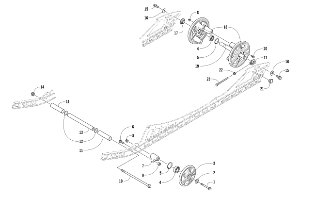Parts Diagram for Arctic Cat 2018 M 8000 HARDCORE 162 SNOWMOBILE IDLER WHEEL ASSEMBLY