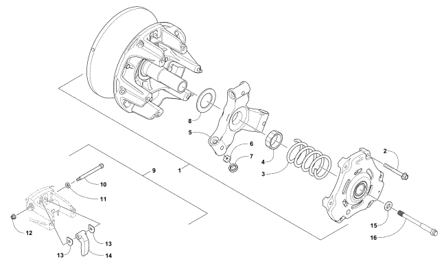 Parts Diagram for Arctic Cat 2017 BEARCAT 7000 XT GROOMER SPECIAL SNOWMOBILE DRIVE CLUTCH