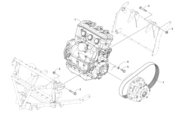 Parts Diagram for Arctic Cat 2017 PANTERA 7000 XT LTD SNOWMOBILE ENGINE AND RELATED PARTS