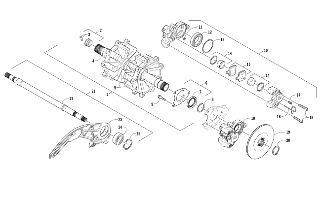 Parts Diagram for Arctic Cat 2018 ZR 9000 THUNDERCAT 137 EARLY BUILD SNOWMOBILE DRIVE TRAIN SHAFTS AND BRAKE ASSEMBLIES