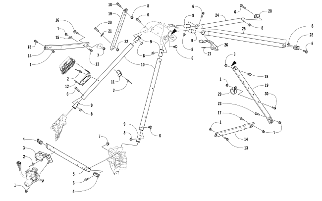 Parts Diagram for Arctic Cat 2017 M 8000 LTD ES 162 (3.0) SNOWMOBILE STEERING SUPPORT ASSEMBLY