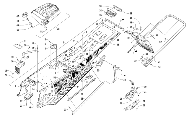 Parts Diagram for Arctic Cat 2017 M 8000 LTD 153 (3.0) SNOWMOBILE TUNNEL, REAR BUMPER, AND SNOWFLAP ASSEMBLY