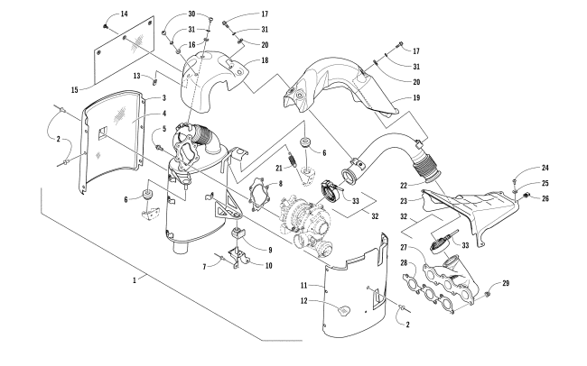 Parts Diagram for Arctic Cat 2018 ZR 9000 RR 137 SNOWMOBILE EXHAUST ASSEMBLY