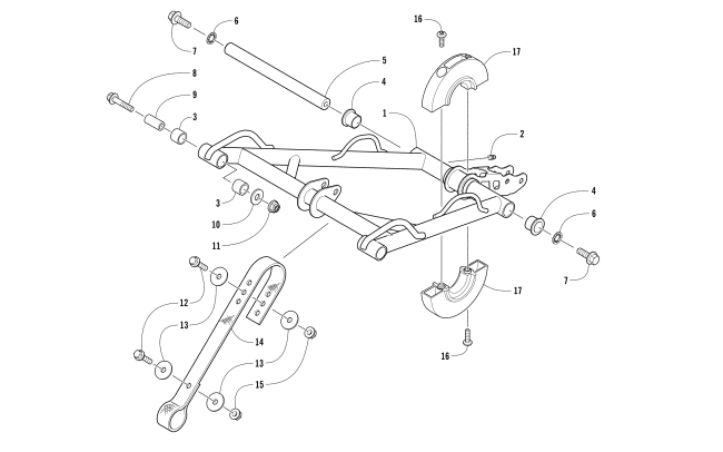Parts Diagram for Arctic Cat 2018 XF 8000 HIGH COUNTRY LTD ES 141 SNOWMOBILE REAR SUSPENSION FRONT ARM ASSEMBLY
