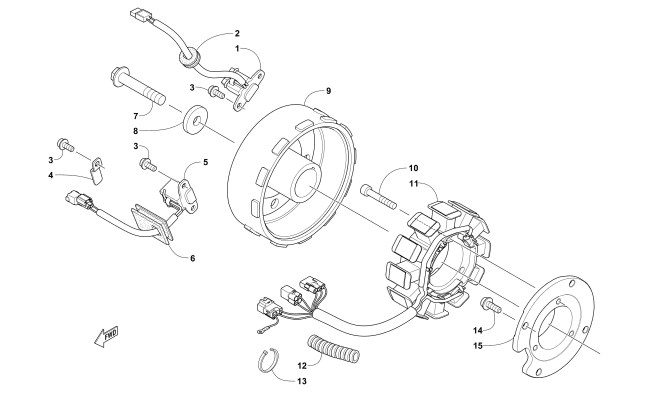 Parts Diagram for Arctic Cat 2018 M 8000 HARDCORE 153 EARLY BUILD SNOWMOBILE MAGNETO
