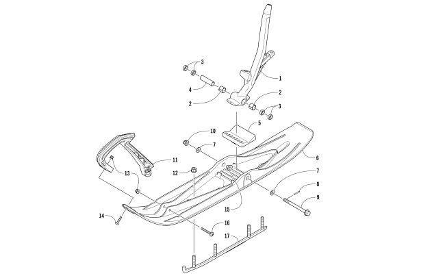 Parts Diagram for Arctic Cat 2018 M 8000 HARDCORE 162 SNOWMOBILE SKI AND SPINDLE ASSEMBLY
