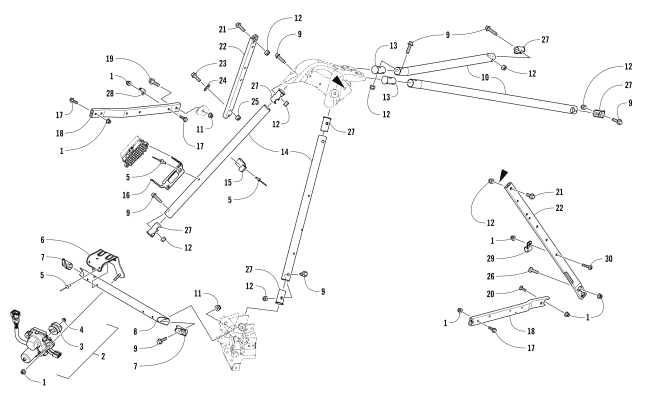 Parts Diagram for Arctic Cat 2018 M 8000 SNO PRO 162 SNOWMOBILE STEERING SUPPORT ASSEMBLY