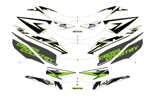 Parts Diagram for Arctic Cat 2018 XF 8000 CROSS COUNTRY LTD ES 137 SNOWMOBILE DECALS