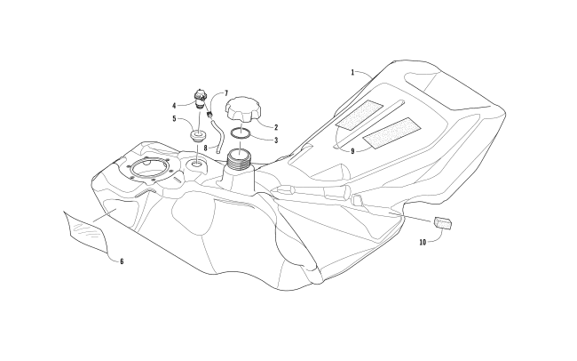 Parts Diagram for Arctic Cat 2018 M 8000 MOUNTAIN CAT 153 EARLY BUILD SNOWMOBILE GAS TANK ASSEMBLY