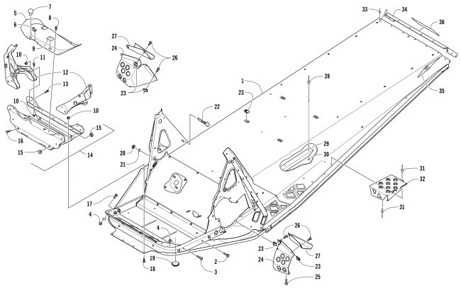 Parts Diagram for Arctic Cat 2018 BEARCAT 2000 XT SNOWMOBILE CHASSIS ASSEMBLY