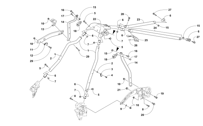 Parts Diagram for Arctic Cat 2018 XF 7000 CROSSTOUR SNOWMOBILE STEERING SUPPORT ASSEMBLY