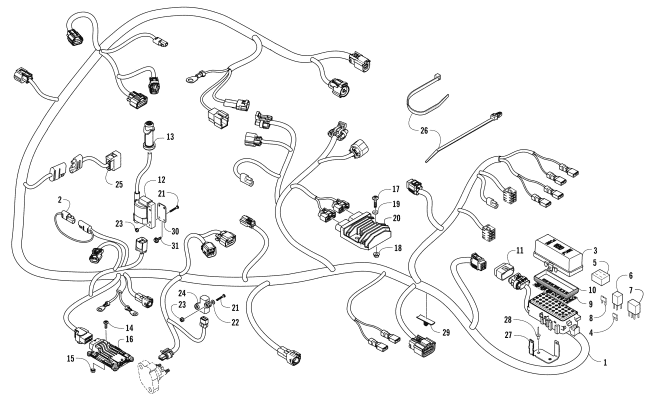 Parts Diagram for Arctic Cat 2017 HDX 700 CREW XT ATV WIRING HARNESS ASSEMBLY
