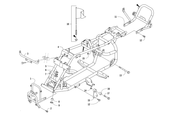 Parts Diagram for Arctic Cat 2018 ALTERRA 90 ATV FRAME AND RELATED PARTS ASSEMBLY