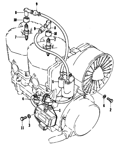 Parts Diagram for Arctic Cat 1977 PANTHER 4000 SNOWMOBILE ELECTRICAL