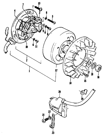 Parts Diagram for Arctic Cat 1977 KITTY CAT SNOWMOBILE MAGNETO