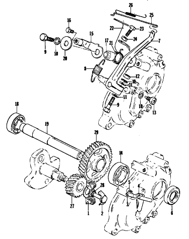 Parts Diagram for Arctic Cat 1977 KITTY CAT SNOWMOBILE GOVERNOR