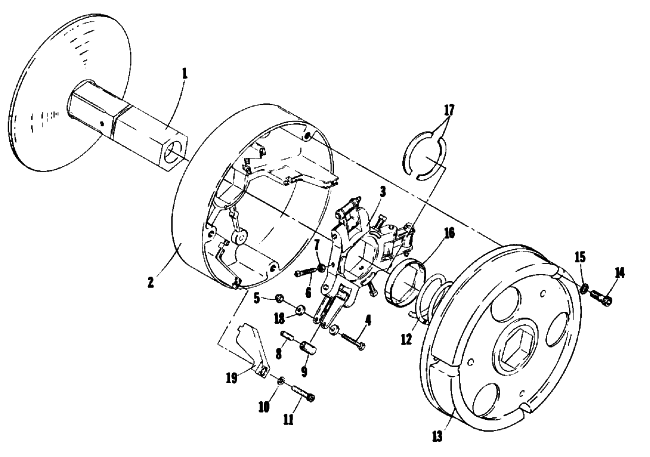 Parts Diagram for Arctic Cat 1978 PANTHER 5000 SNOWMOBILE DRIVE CLUTCH