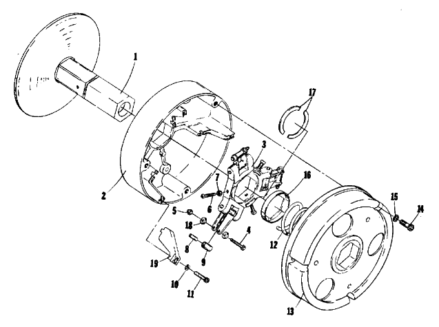 Parts Diagram for Arctic Cat 1977 PANTHER 4000 SNOWMOBILE DRIVE CLUTCH