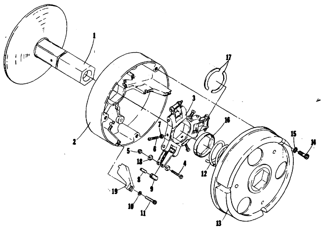 Parts Diagram for Arctic Cat 1979 LYNX TWIN SNOWMOBILE DRIVE CLUTCH