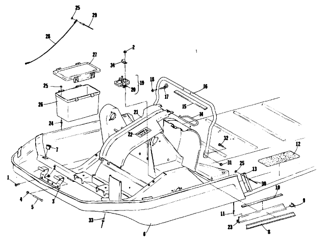 Parts Diagram for Arctic Cat 1979 LYNX TWIN SNOWMOBILE CHASSIS AND RELATED PARTS