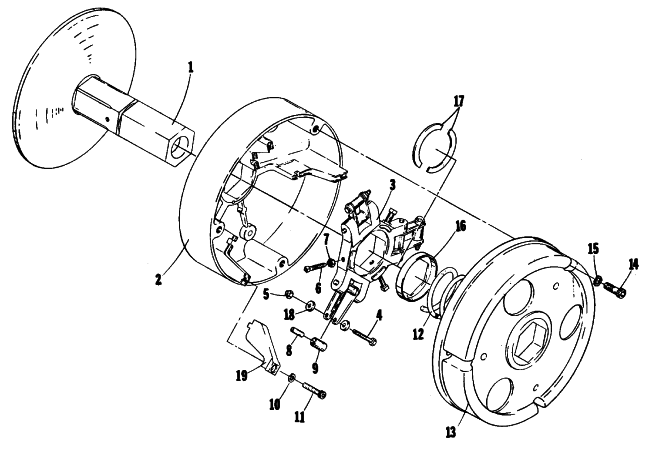 Parts Diagram for Arctic Cat 1979 PANTHER SNOWMOBILE DRIVE CLUTCH