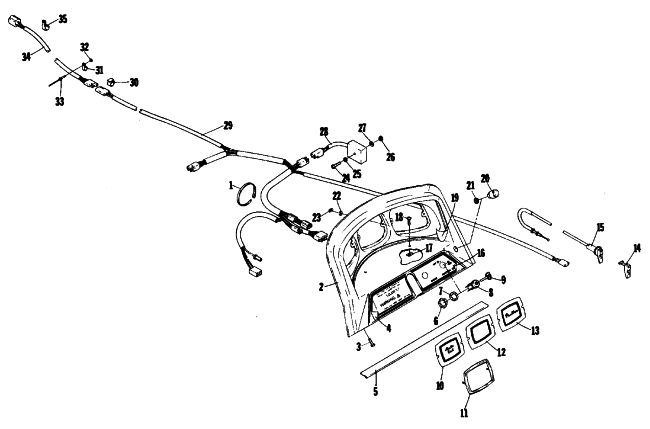 Parts Diagram for Arctic Cat 1979 PANTHER SNOWMOBILE CONSOLE AND WIRING
