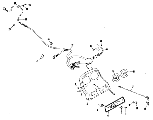 Parts Diagram for Arctic Cat 1979 JAG 3000 F/A SNOWMOBILE CONSOLE AND WIRING